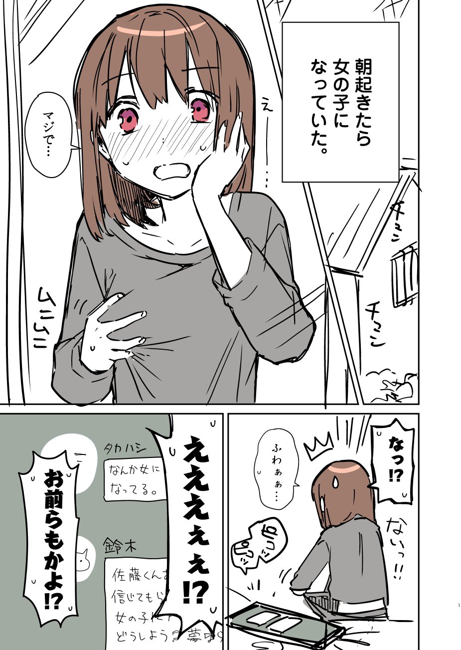 A Manga About High School Boys Who Woke Up As Girls One Morning (Pre-serialization) manga